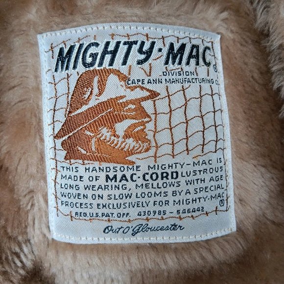 Vintage Mighty Mac Cape Ann Corduroy Men 36 Jacket Coat Faux Fur Lined Boating - Picture 5 of 13